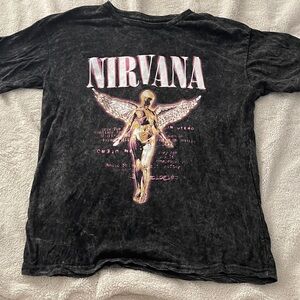 Nirvana Black Tshirt unisex adult L